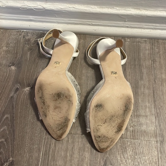 Badgley Mischka Rhinestone Open Toe Shoes Size 8 - Picture 4 of 4